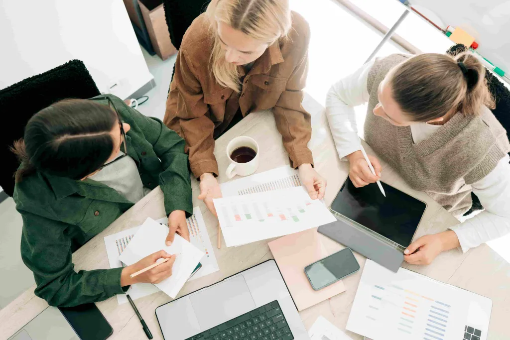 A workspace with CRM tools for a school