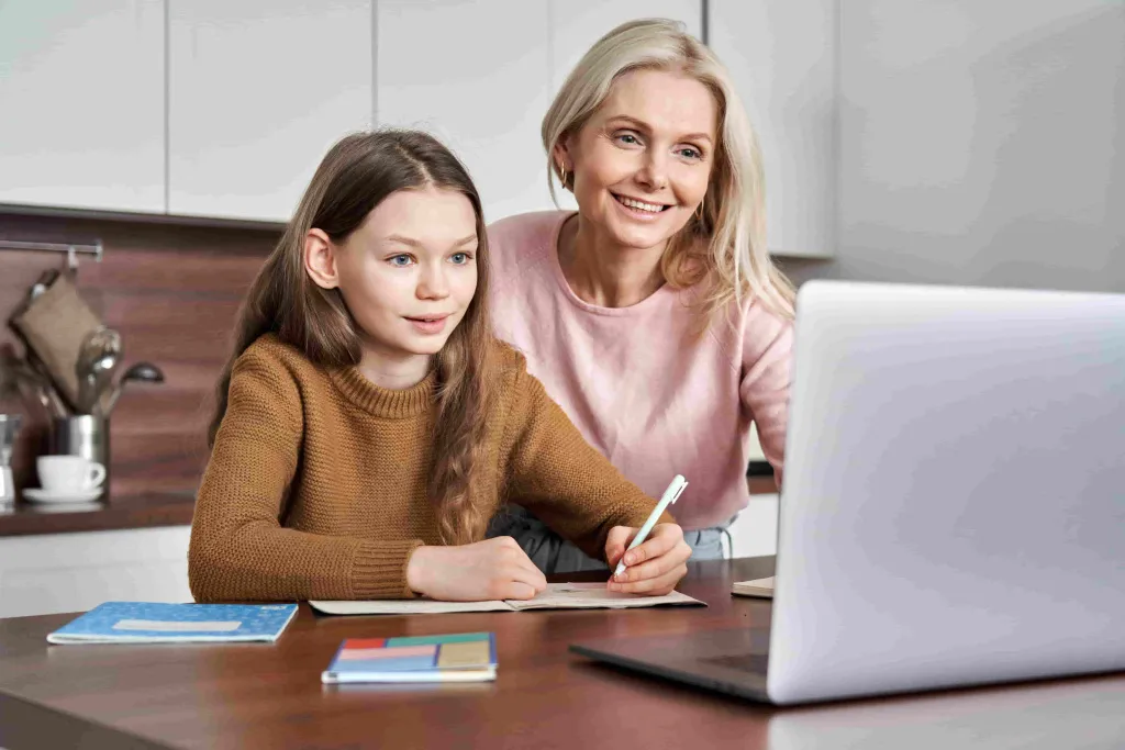 A classroom using an electronic gradebook