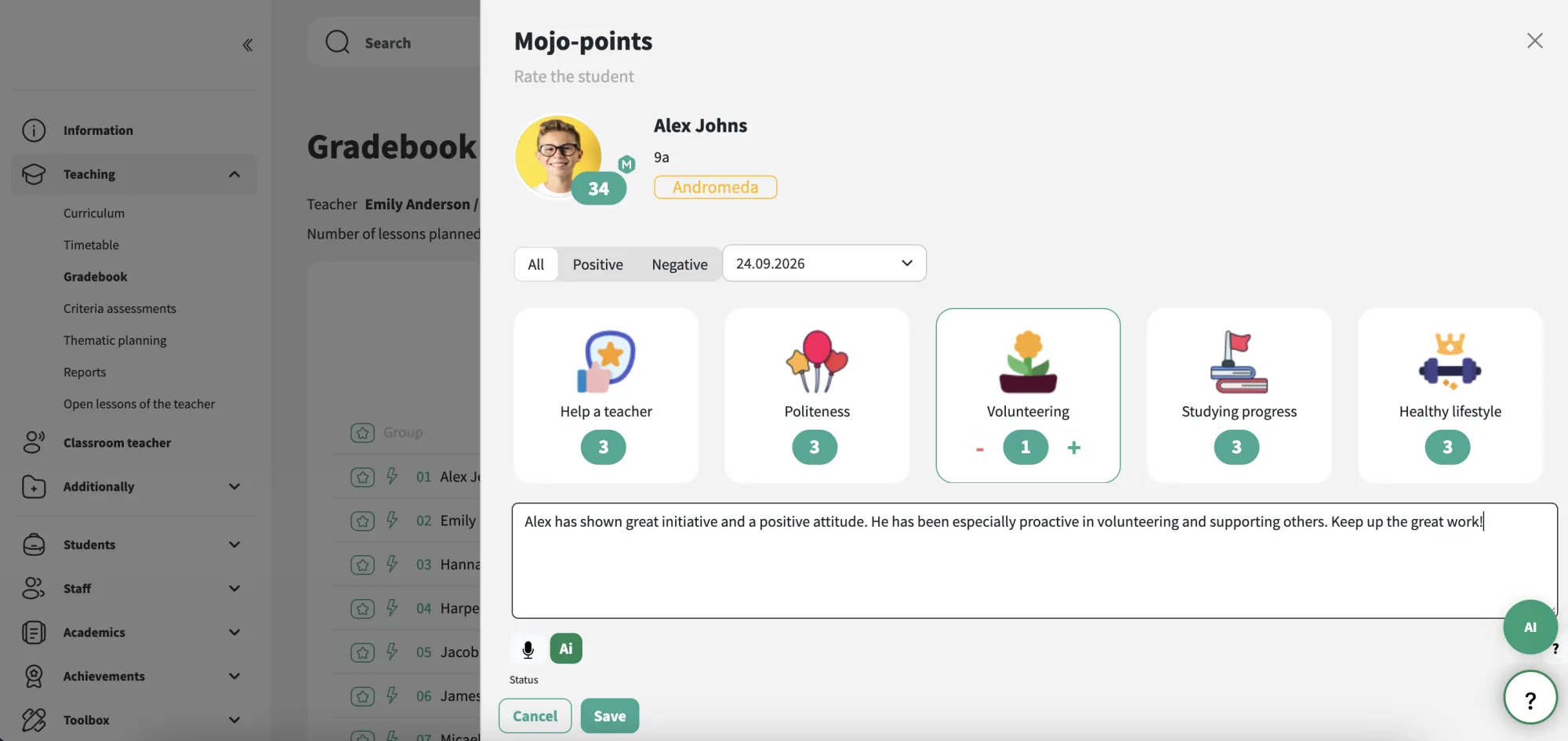 Redação de comentários com inteligência artificial
